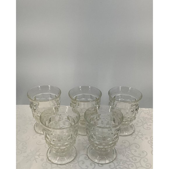 White hall Vintage Clear juice, dessert, sherbert glasses set/5 - Picture 2 of 6